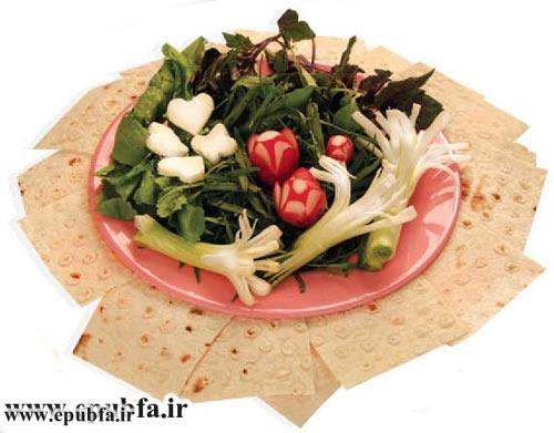 سفره ساده ایرانی: نان و پنیر و سبزی 5