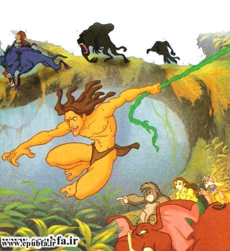 کتاب قصه کودکانه تارزان پسر جنگل برای کودکان و نوجوانان ایپابفا - غرش تارزان در جنگل