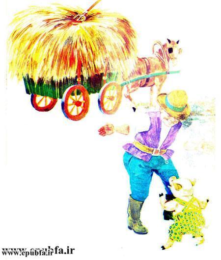 کتاب قصه کودکانه و آموزنده سه بچه خوک کوچولو - آرشیو ایپابفا- خوک و کشاورز
