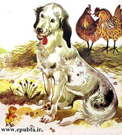 کتاب قصه کودکانه شکست باز-ارشیو قصه و داستان ایپابفا-سگ مهربان و جوجه کوچولو