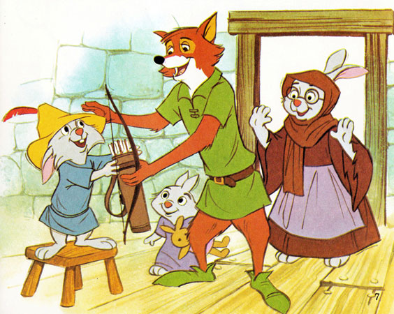 رابین هود تیرکمان خود را به خرگوش کوچولو هدیه می دهد -قصه کودکانه ایپابفا
