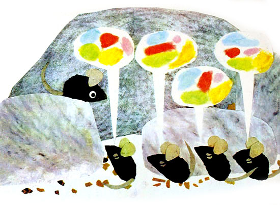 موش های گرسنه در خیال خودشان به رنگ های زیبا و خوراکی های خوشمره فکر می کنند - قصه کودکانه ایپابفا