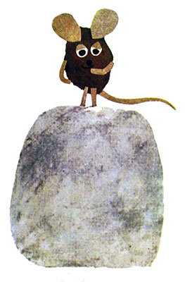 فردریک موش شاعر روی یک سنگ ایستاده است و خوشحال است - قصه کودکانه ایپابفا