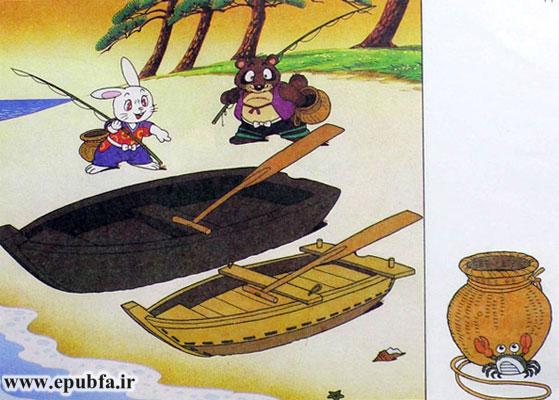 خرگوش، از قبل، دو تا قایق آماده کرده بود.