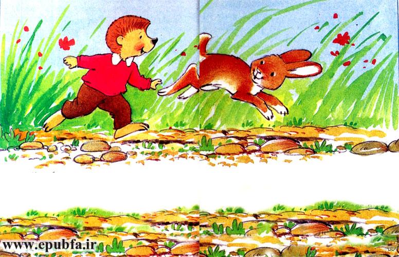بچه خرگوش گفت: بیا باهم دیگه توی چمنزار بدویم.