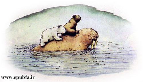 داستان کودکانه: خرس سفید کوچولو و دوستش || فرار به قطب شمال 17