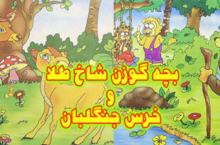 شعر کودکانه مصور: بچه گوزن شاخ طلا + خرس جنگلبان 2