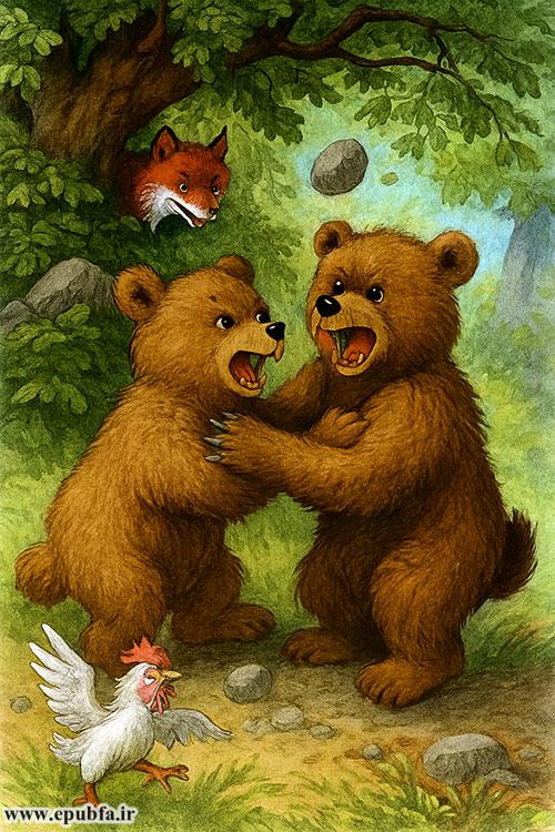 آن شکار یک روباه مکار بود که زیر شاخ و برگ درخت پنهان شده بود تا مرغی را شکار نماید؛