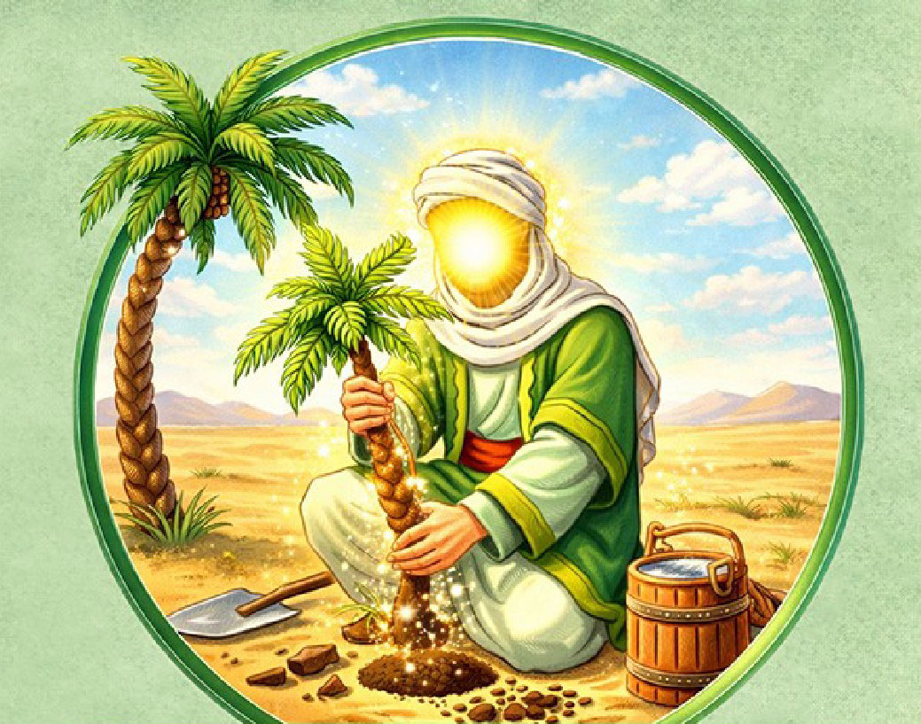 حضرت علی(ع) درختکاری و کشاورزی را خیلی دوست داشت.