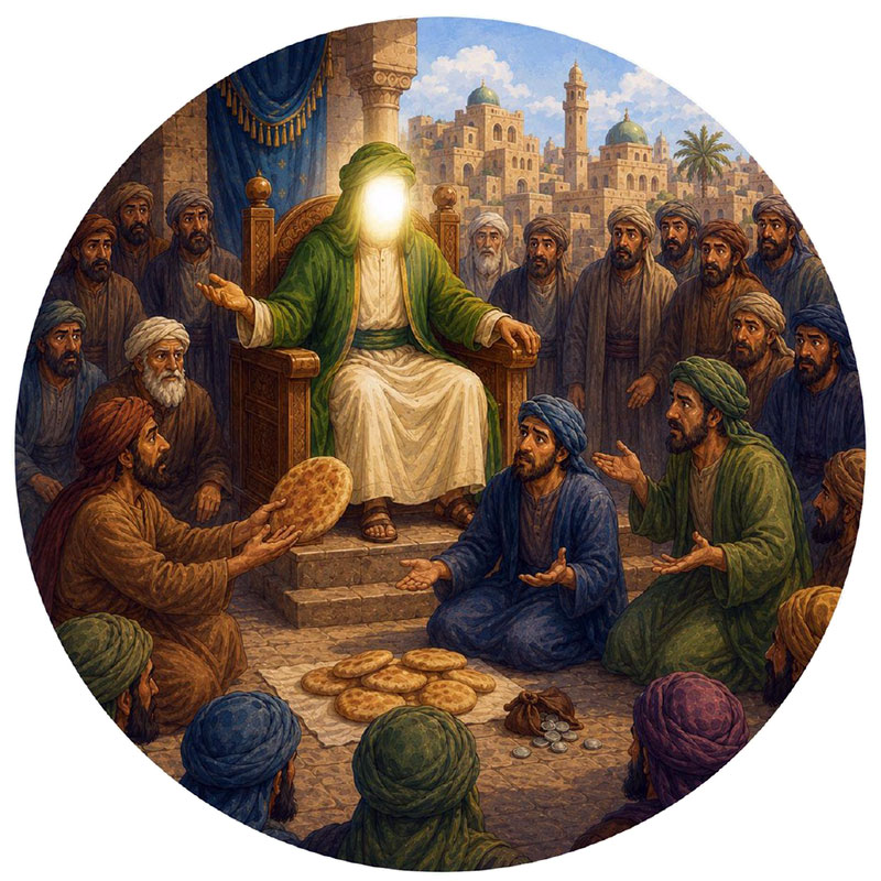 تقسیم نان میان سه مسافر